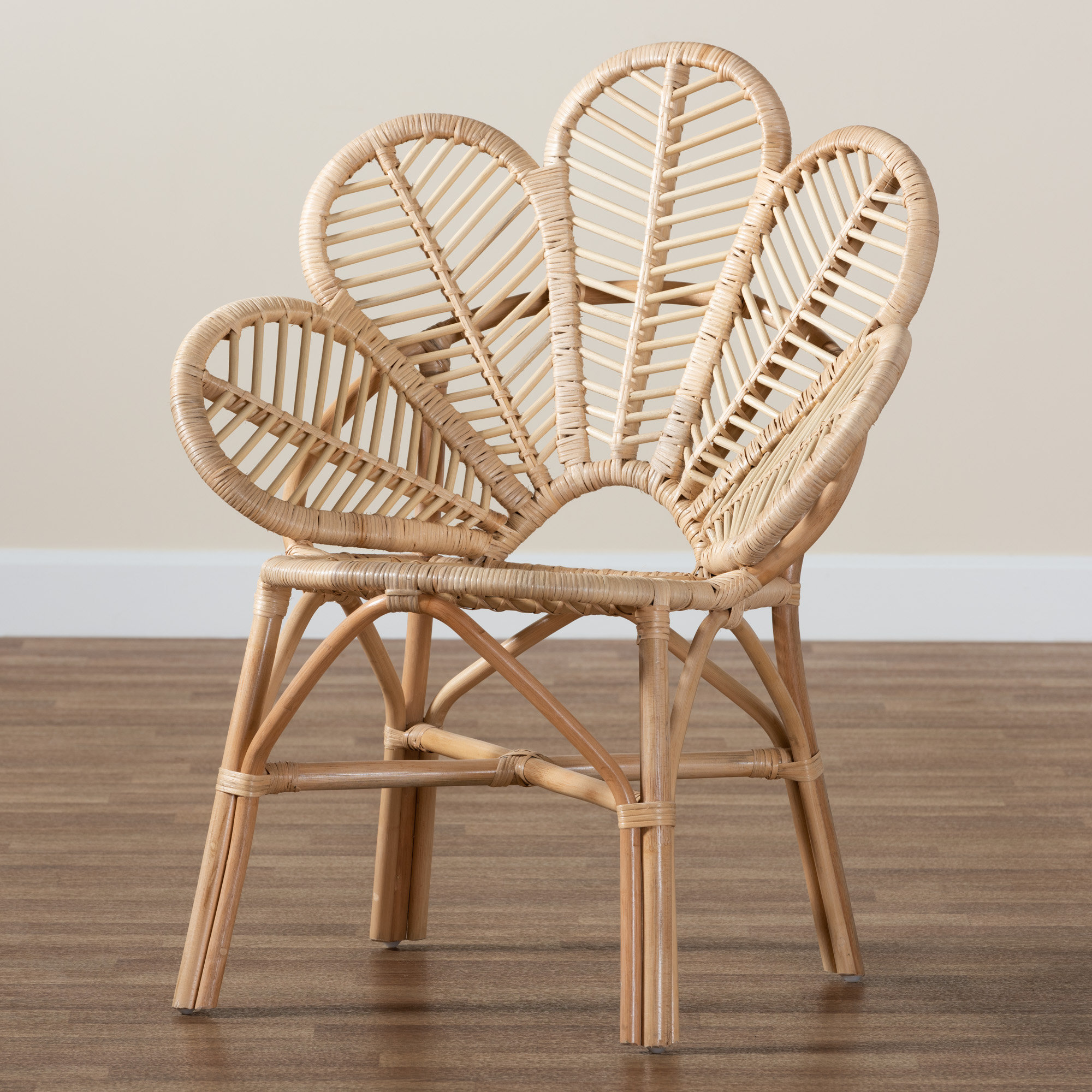 Bay Isle Home Bianca Modern Bohemian Rattan Flower Chair Reviews Wayfair